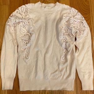 Ted Baker Sweater with Lace Cutout Detailing